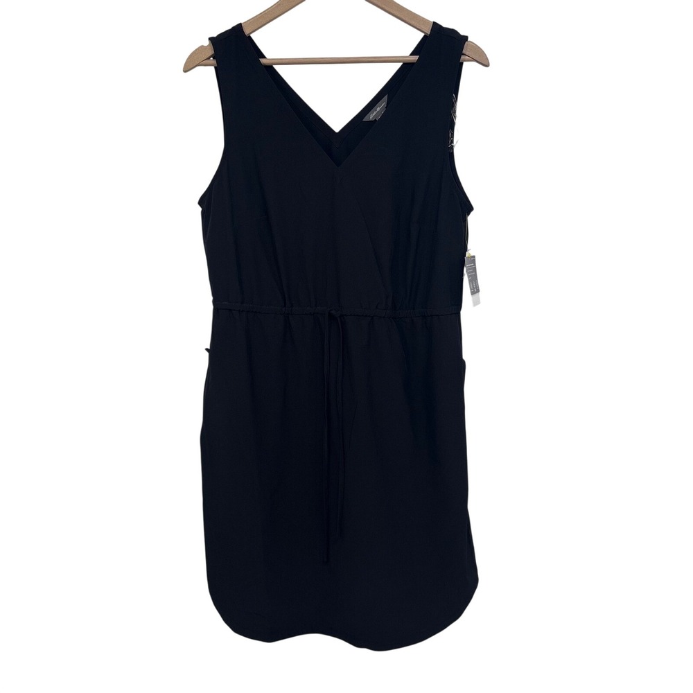 Eddie Bauer Spindrift Easy Tank Dress Black UPF 50+ Moisture Wicking Small NEW